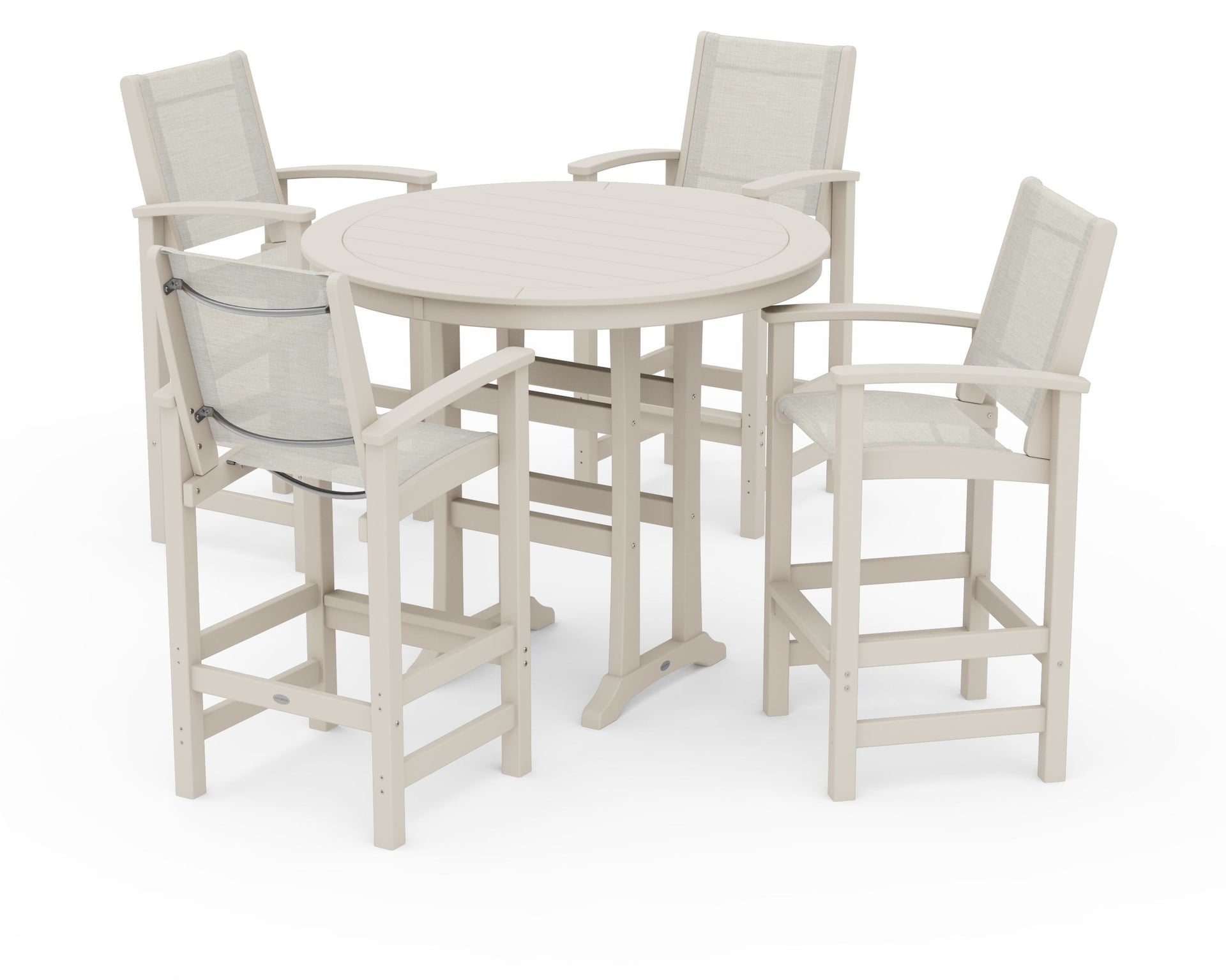 Coastal 5-Piece Nautical Trestle Bar Set