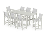 Coastal 9-Piece Bar Set with Trestle Legs