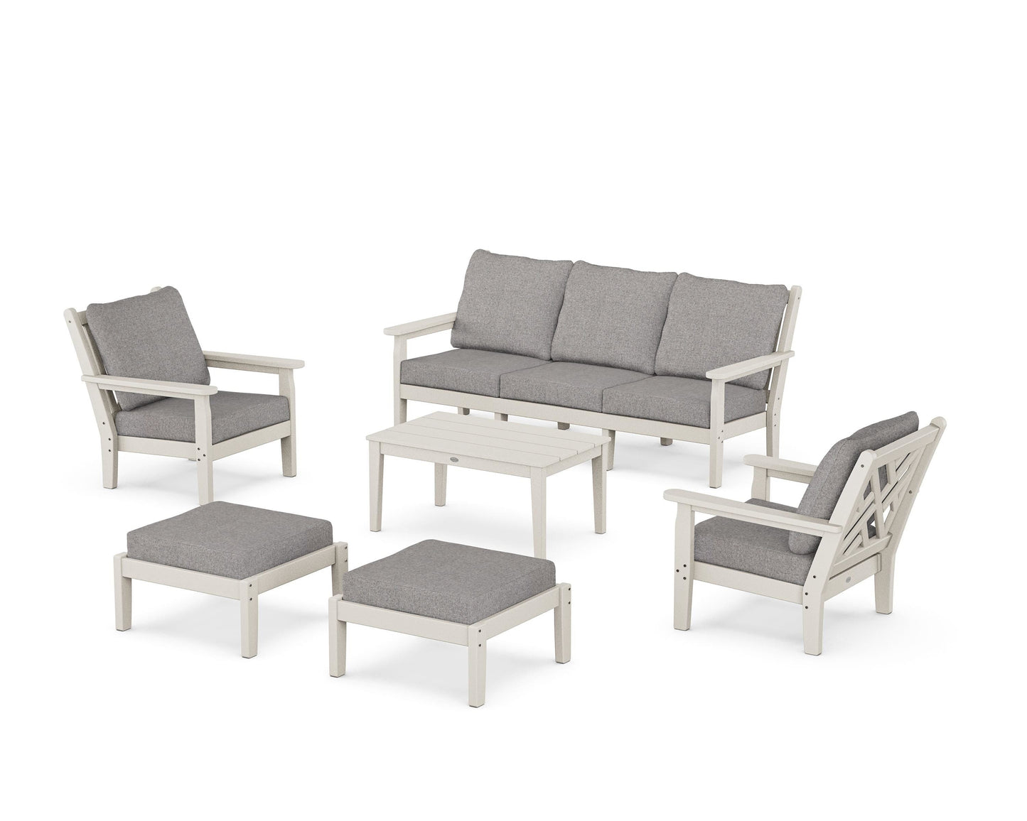 Chippendale 6-Piece Lounge Sofa Set