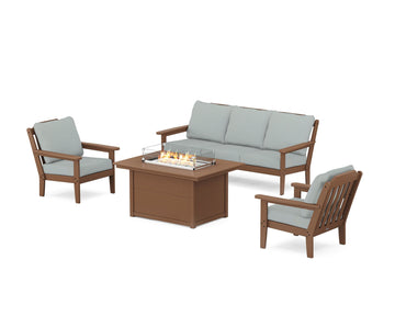 Cottage Deep Seating Fire Pit Table Set