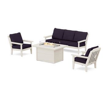 Cottage Deep Seating Fire Pit Table Set