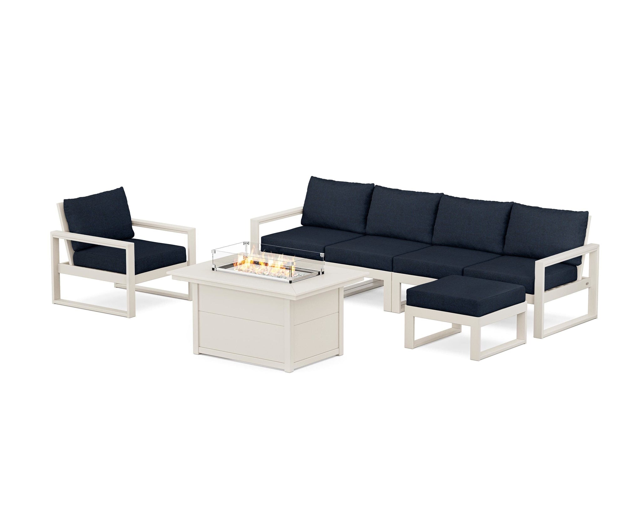 EDGE Sectional Lounge and Fire Pit Set