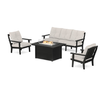 Mission Deep Seating Fire Pit Table Set