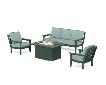 Cottage Deep Seating Fire Pit Table Set