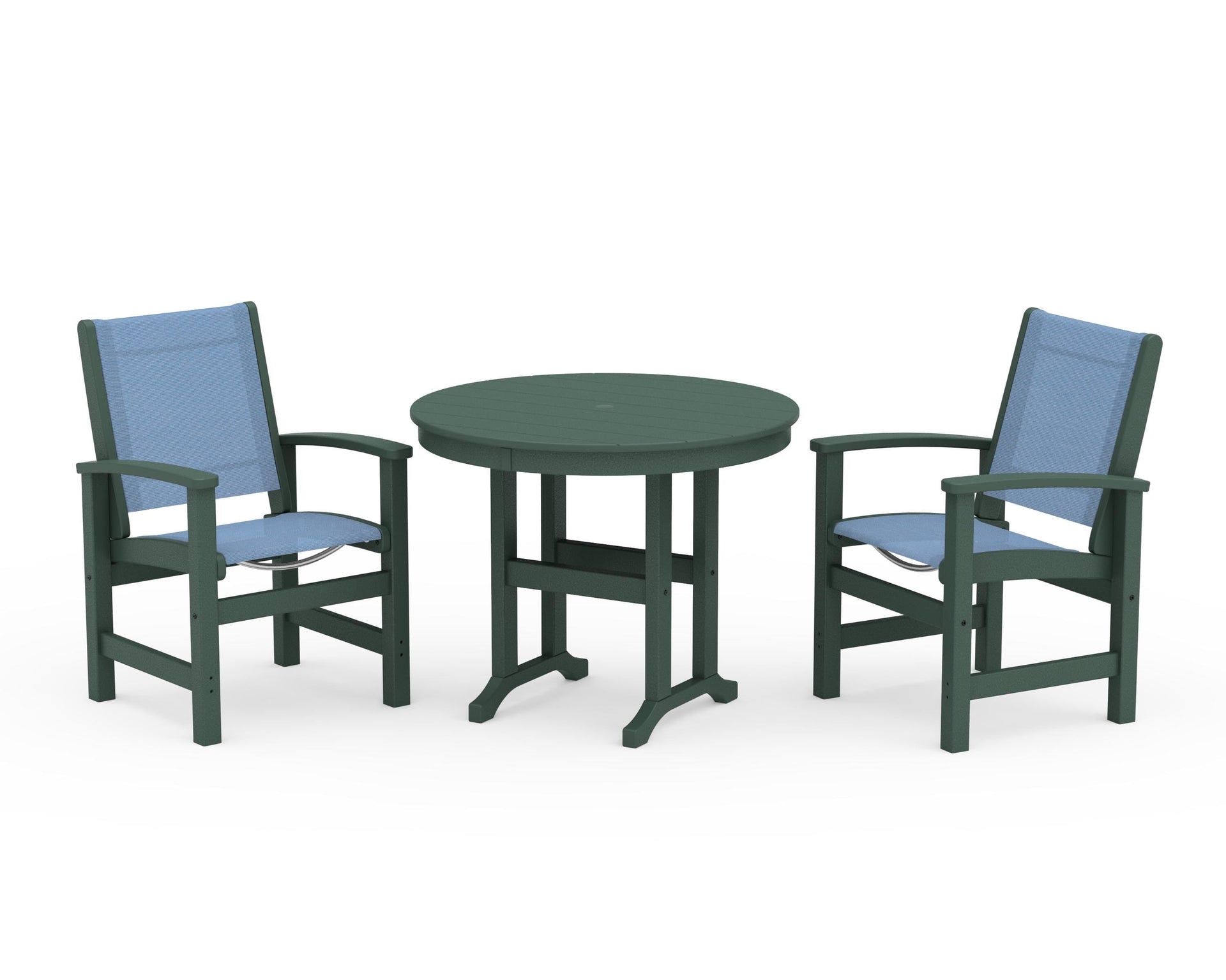 Coastal 3-Piece Round Dining Set