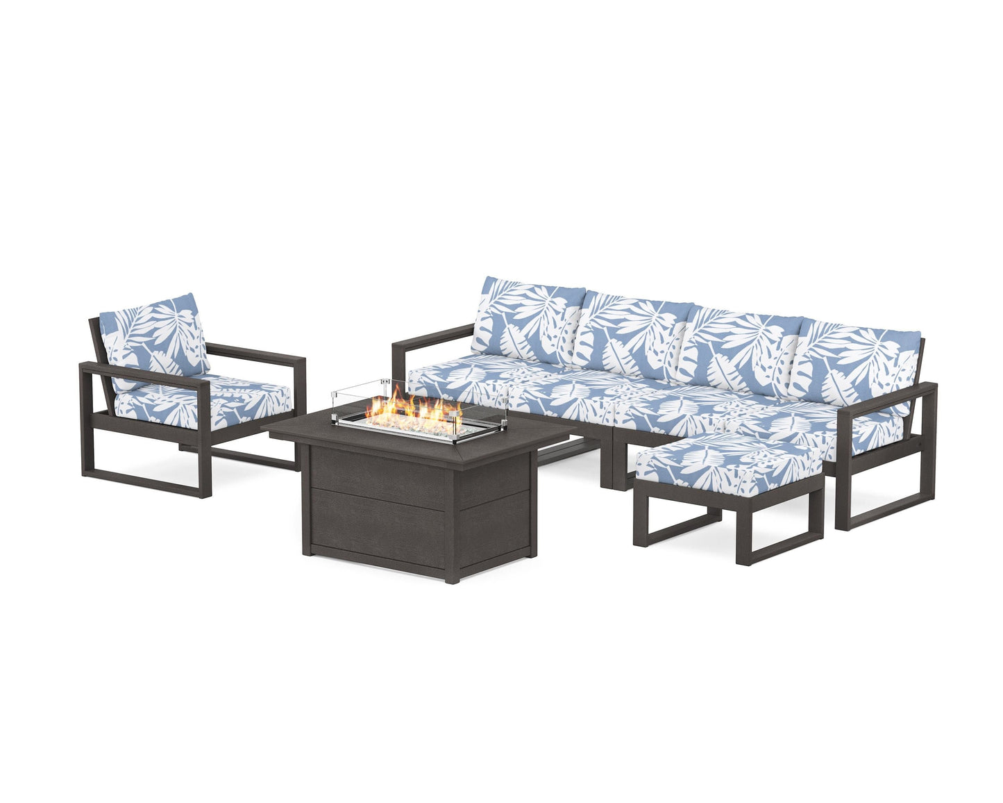 EDGE Sectional Lounge and Fire Pit Set