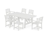 La Casa Café 7-Piece Rustic Farmhouse Dining Set