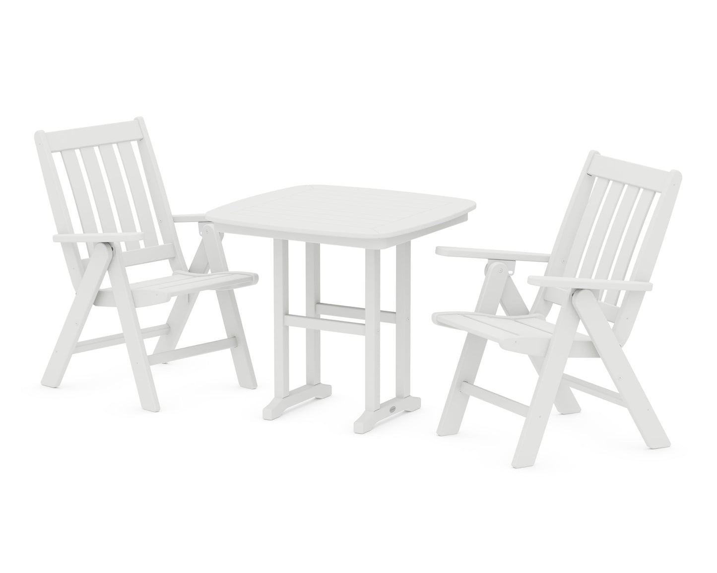 Vineyard Folding Chair 3-Piece Dining Set