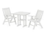 Vineyard Folding Chair 3-Piece Dining Set