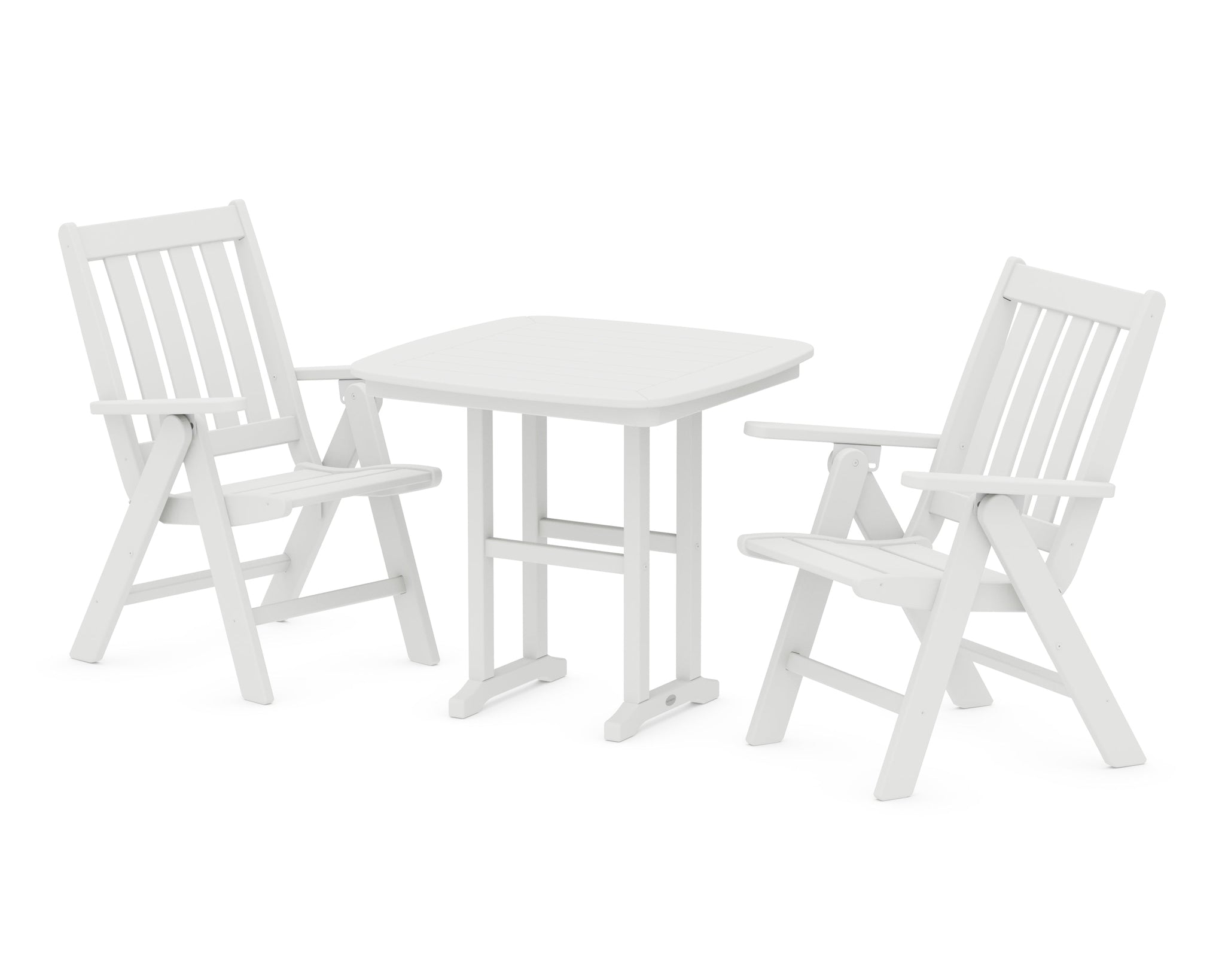 Vineyard Folding Chair 3-Piece Dining Set