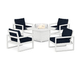 EDGE Sectional 5-Piece Deep Seating Set with Fire Pit Table