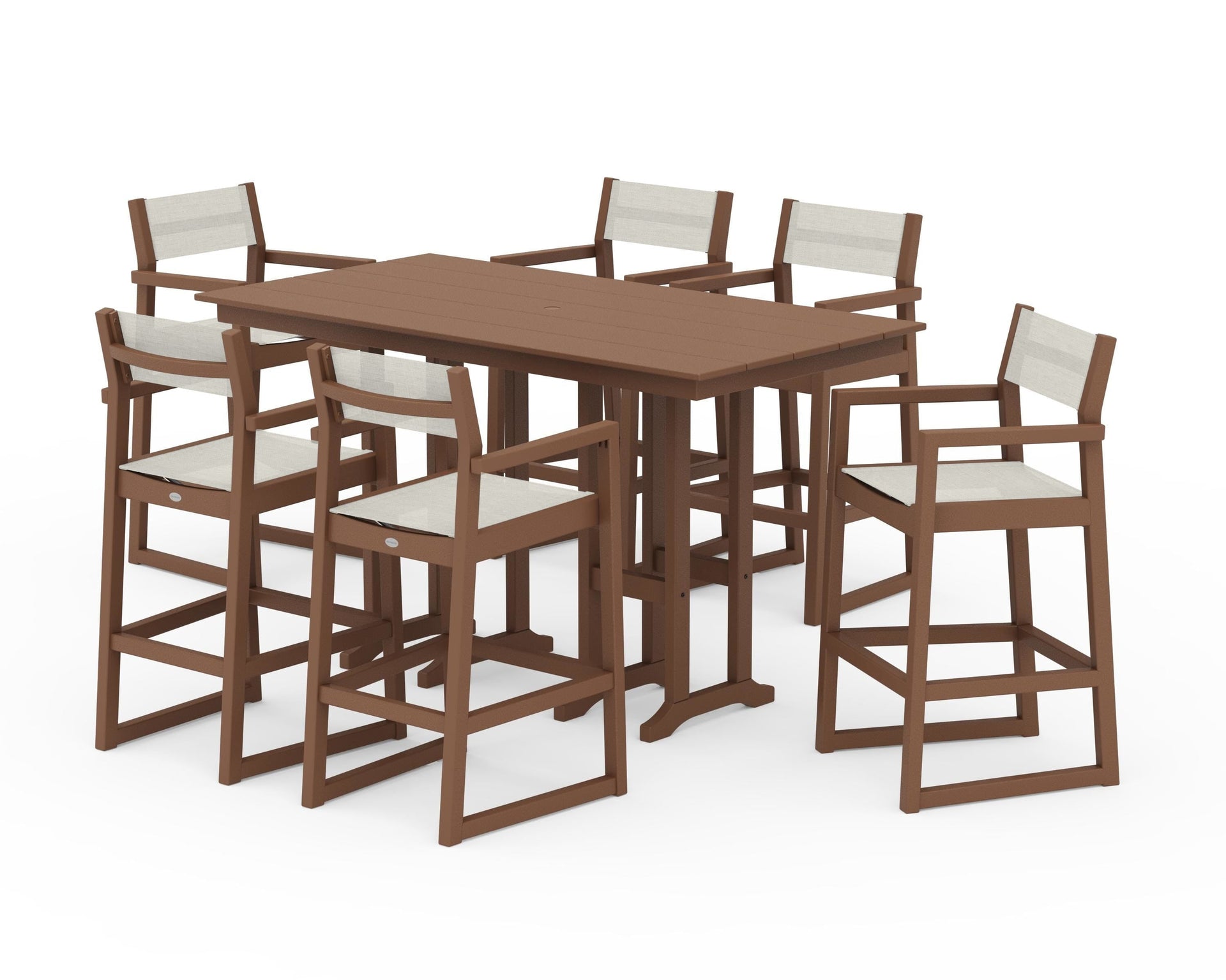EDGE Sling Arm Chair 7-Piece Farmhouse Bar Set