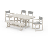 EDGE Sling 6-Piece Farmhouse Dining Set