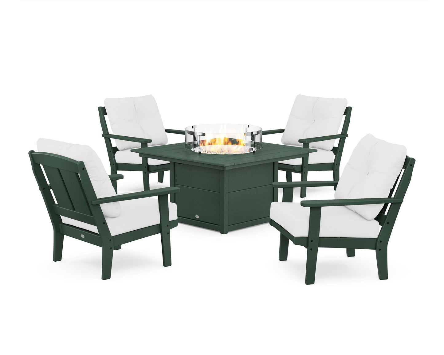 Mission 5-Piece Deep Seating Set with Fire Pit Table