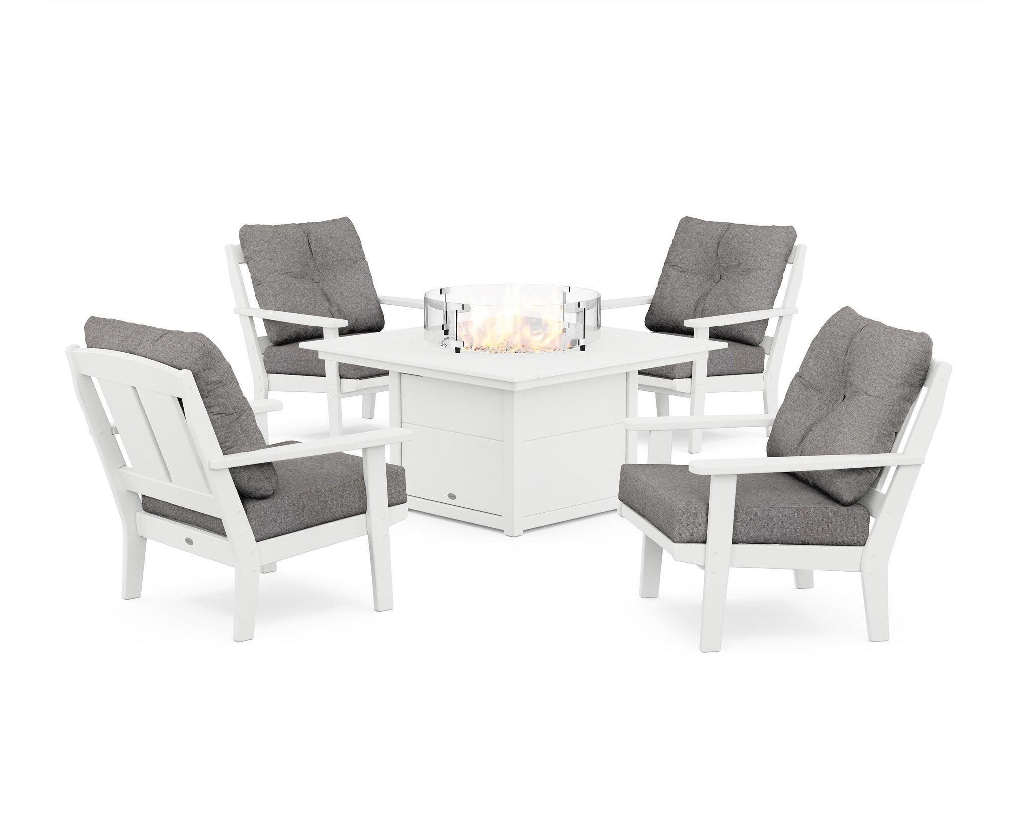 Mission 5-Piece Deep Seating Set with Fire Pit Table