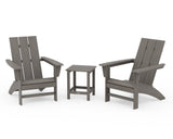 Modern 3-Piece Adirondack Set with Long Island 18" Side Table