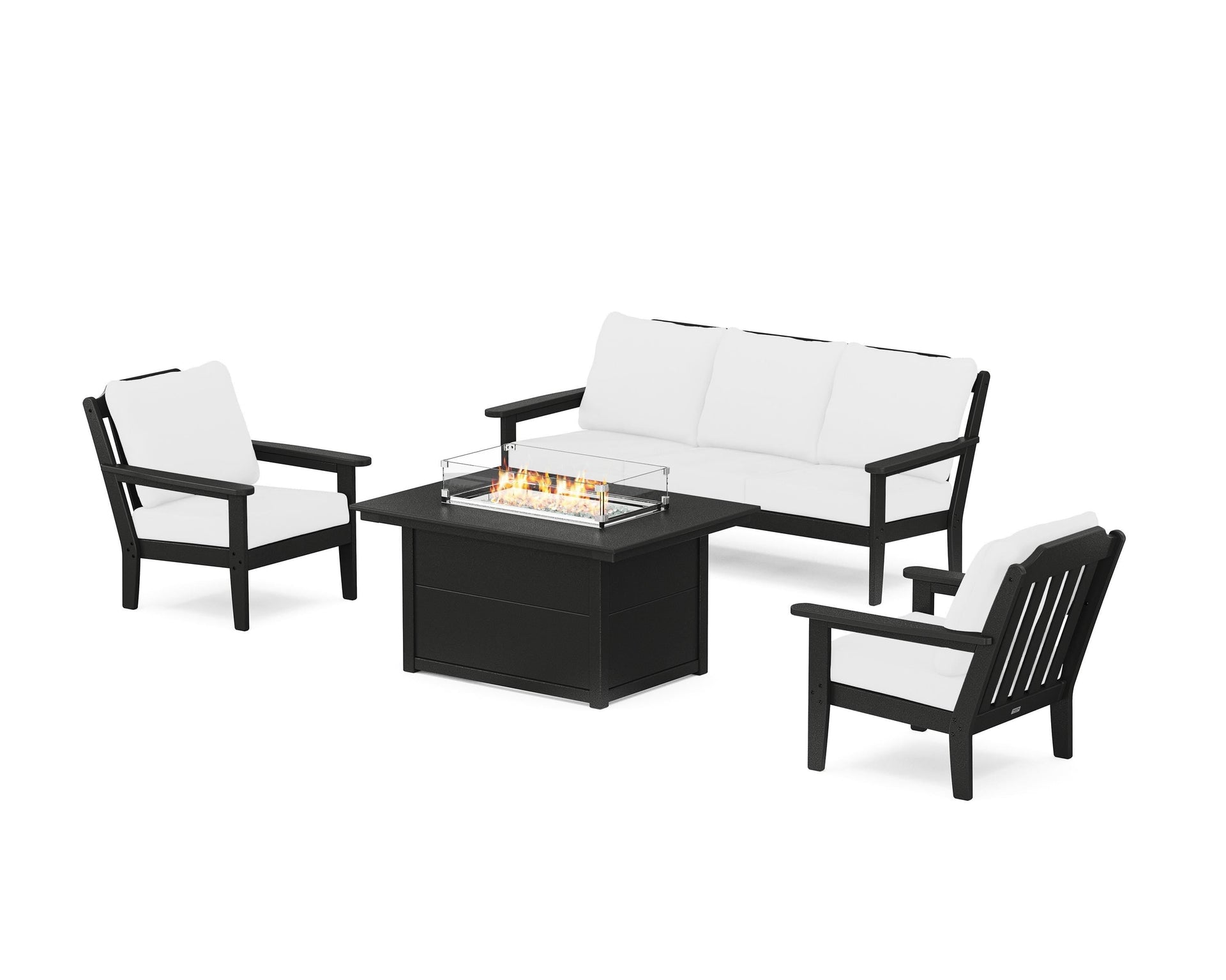 Cottage Deep Seating Fire Pit Table Set