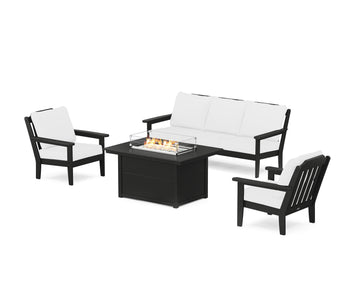 Cottage Deep Seating Fire Pit Table Set