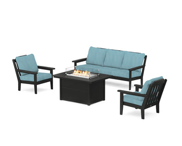 Cottage Deep Seating Fire Pit Table Set