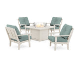 Mission 5-Piece Deep Seating Set with Fire Pit Table