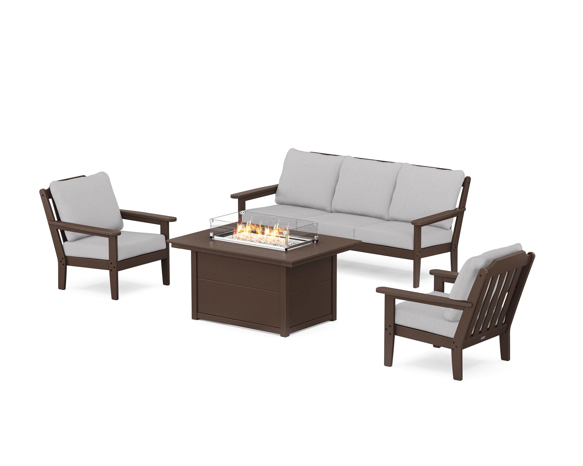Cottage Deep Seating Fire Pit Table Set