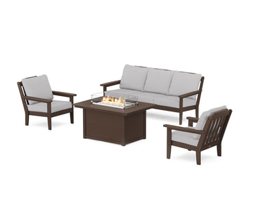 Cottage Deep Seating Fire Pit Table Set