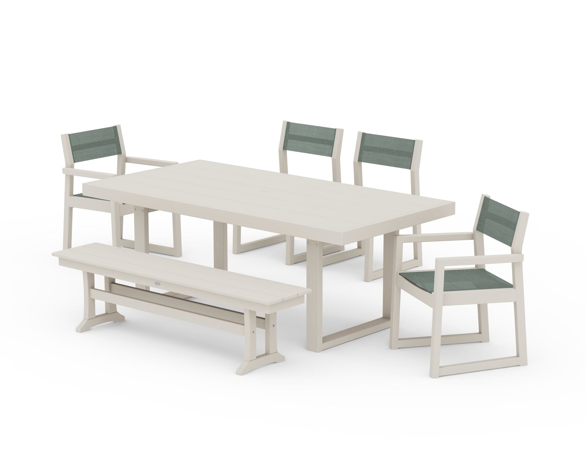 EDGE Sling 6-Piece Dining Set with Bench