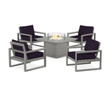 EDGE Sectional 5-Piece Deep Seating Set with Fire Pit Table