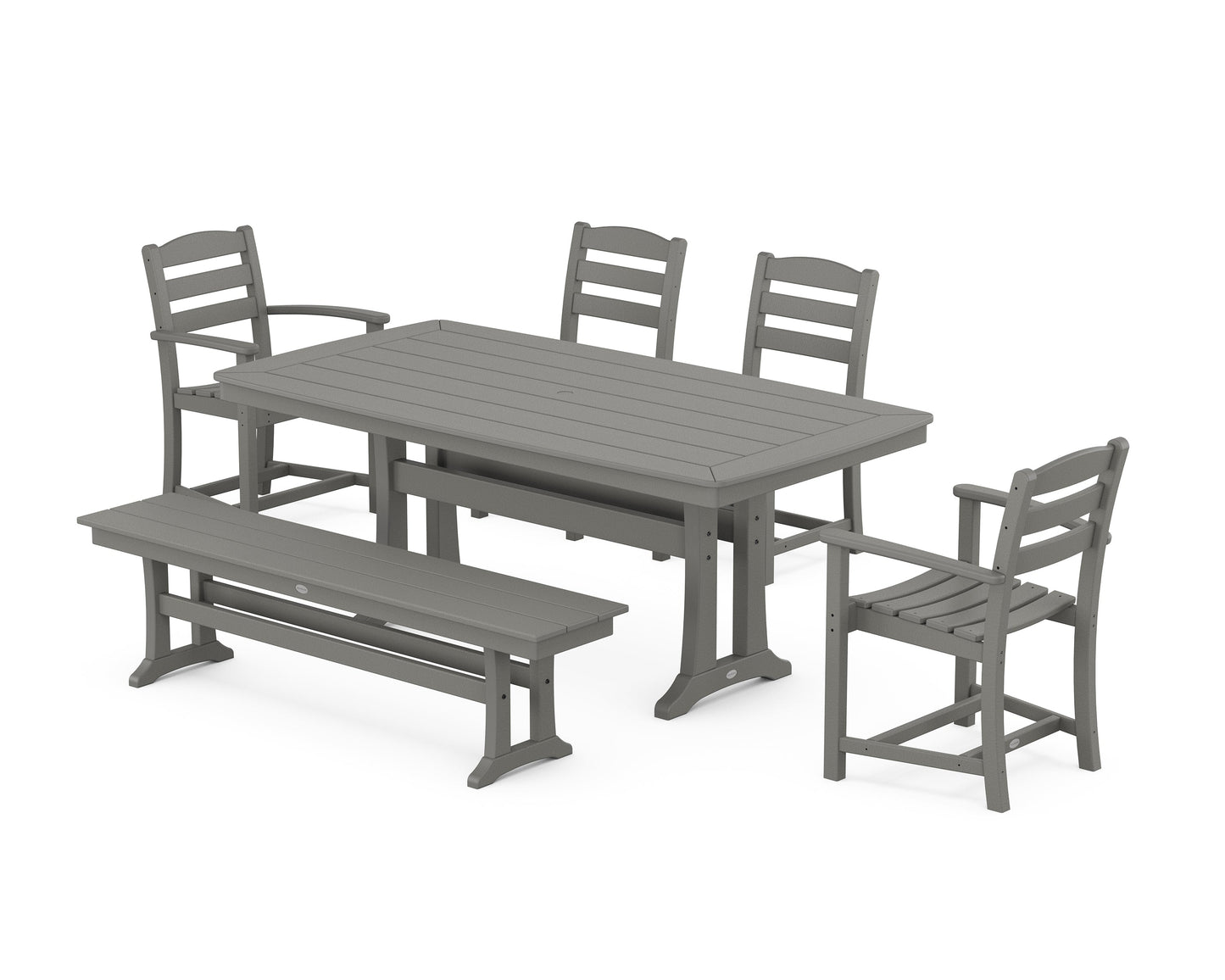 La Casa Cafe 6-Piece Dining Set with Trestle Legs