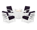 Harbour 5-Piece Conversation Set with Fire Pit Table