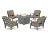 Wovendale 5-Piece Deep Seating Set with Fire Pit Table