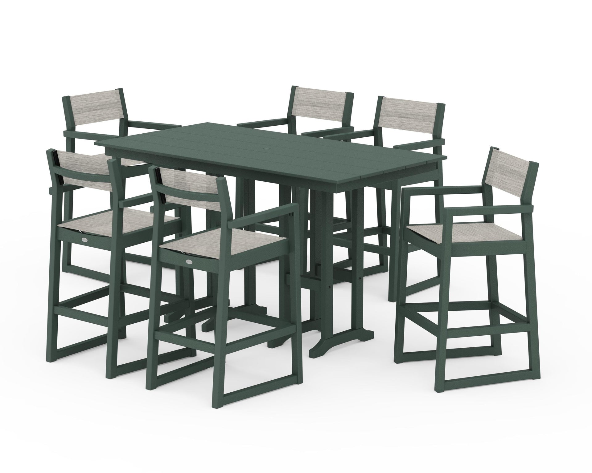 EDGE Sling Arm Chair 7-Piece Farmhouse Bar Set