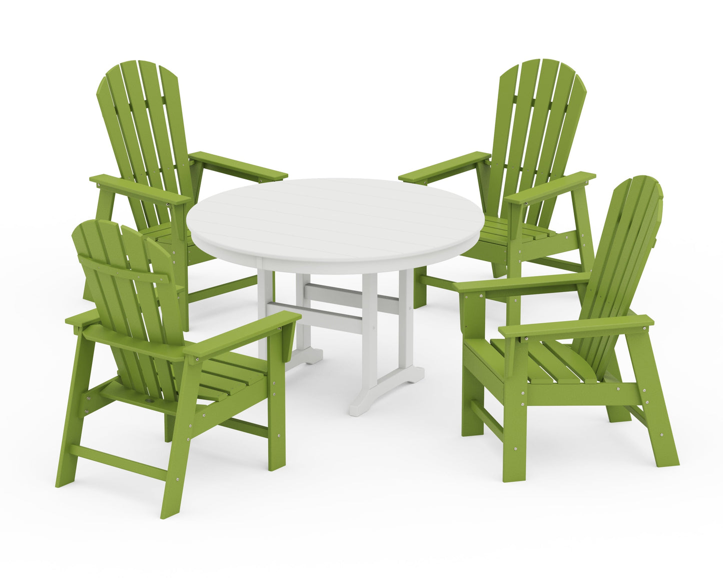 South Beach 5-Piece Round Farmhouse Dining Set