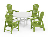 South Beach 5-Piece Round Farmhouse Dining Set