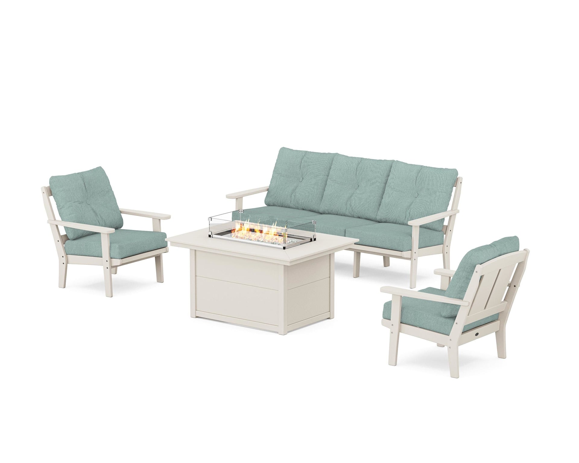 Mission Deep Seating Fire Pit Table Set