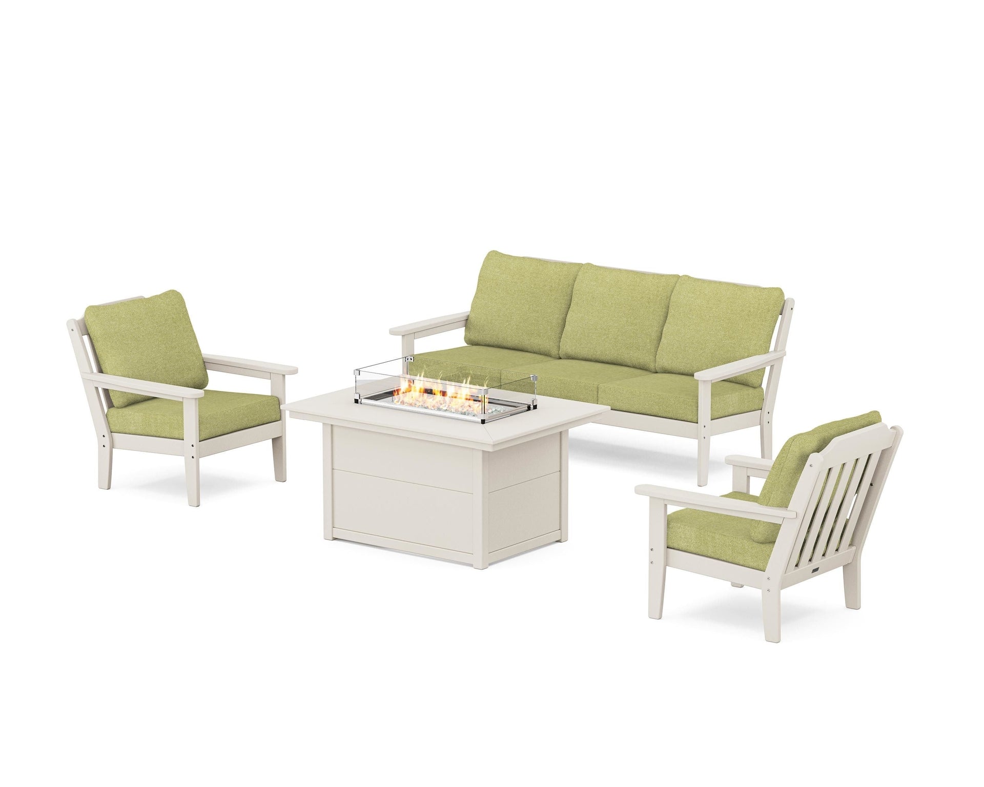 Cottage Deep Seating Fire Pit Table Set