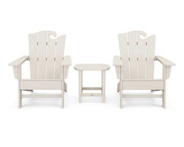 Wave 3-Piece Adirondack Set with The Ocean Chair
