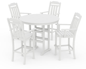 Cottage 5-Piece Round Farmhouse Bar Set