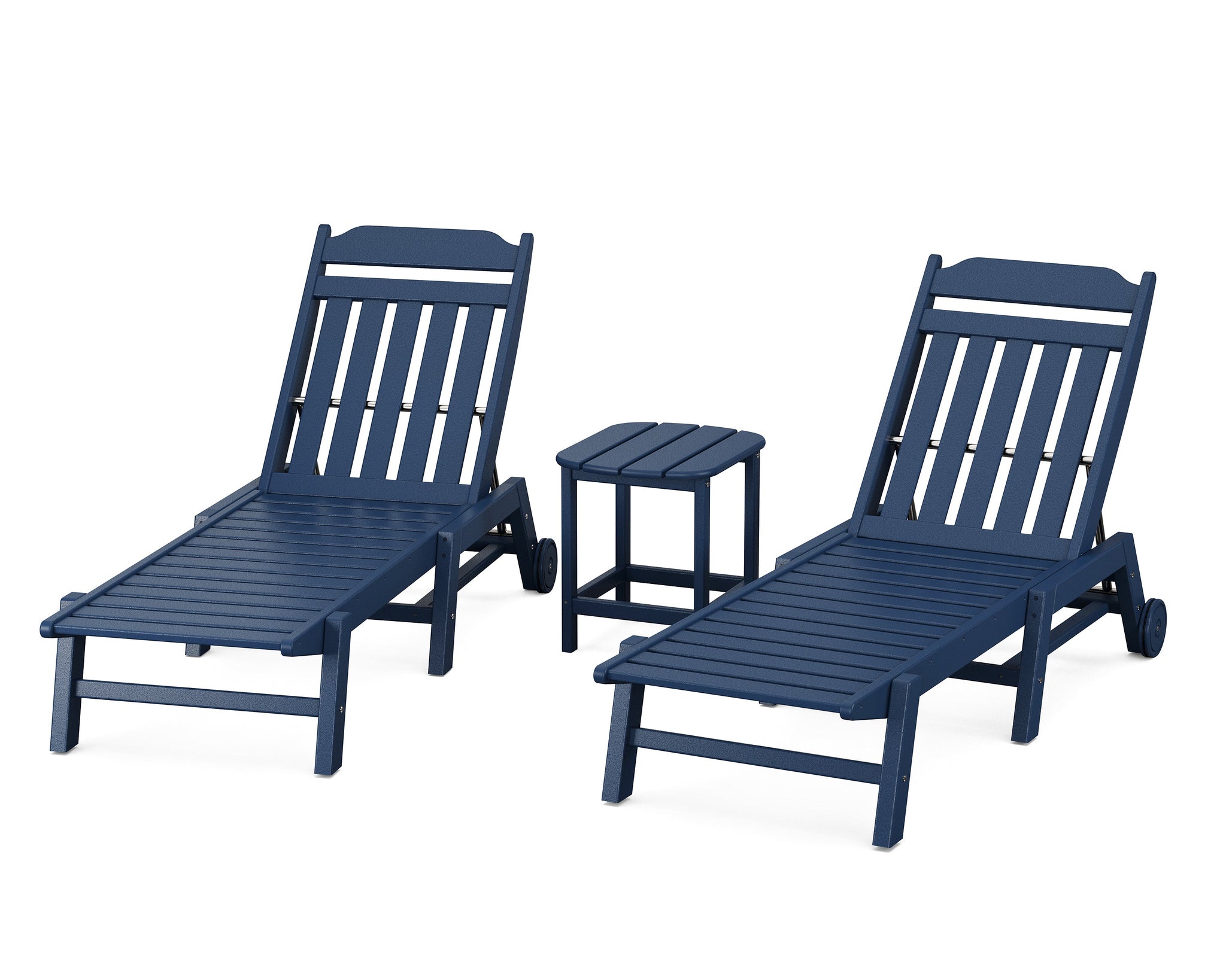 Cottage 3-Piece Chaise Set with Wheels