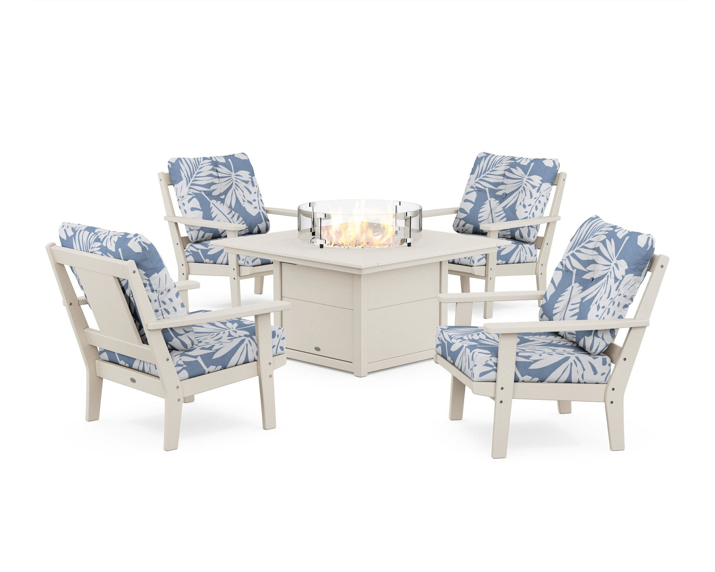 Prairie 5-Piece Deep Seating Set with Fire Pit Table