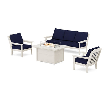 Cottage Deep Seating Fire Pit Table Set