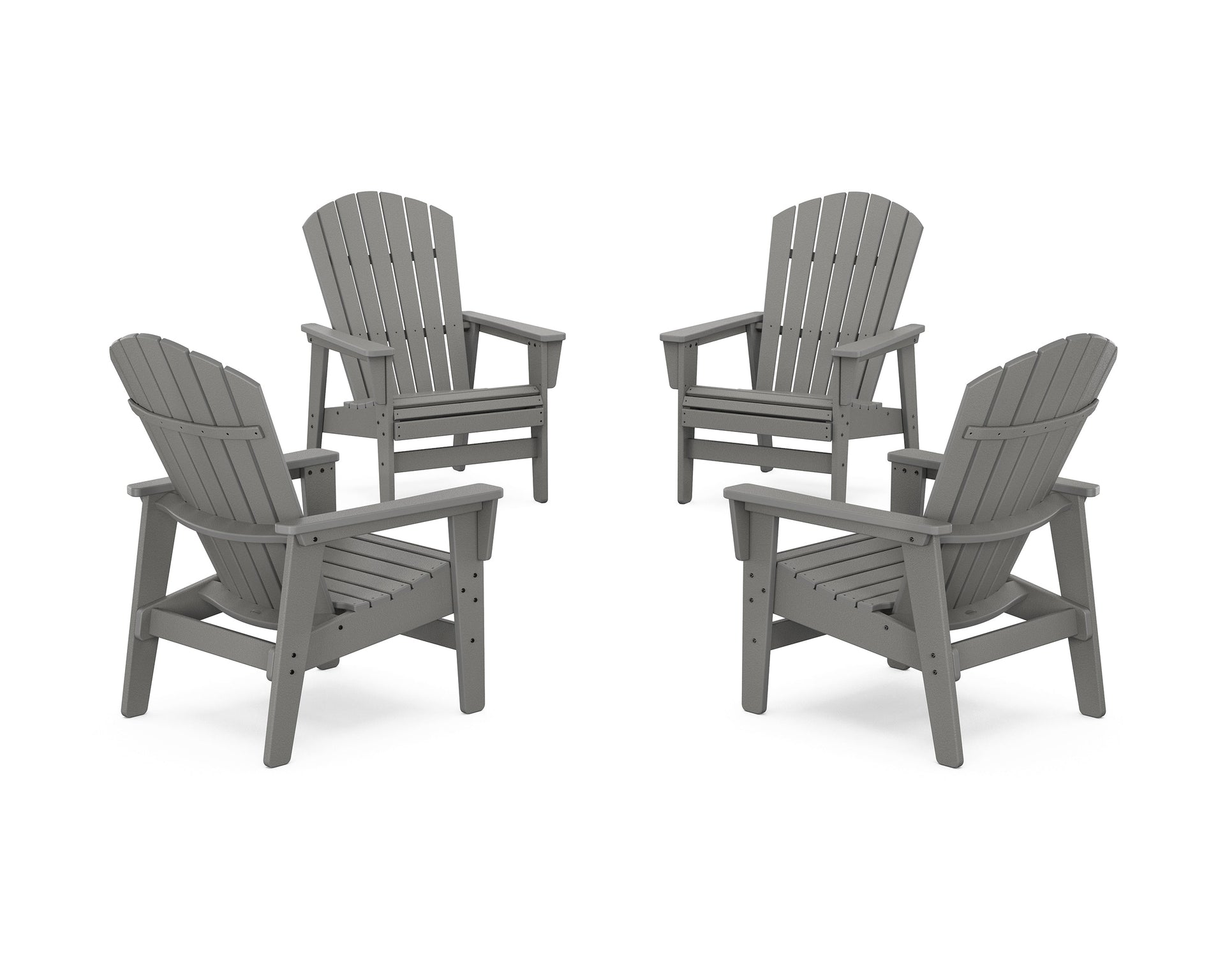 4-Piece Nautical Grand Upright Adirondack Chair Conversation Set