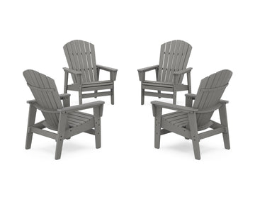4-Piece Nautical Grand Upright Adirondack Chair Conversation Set