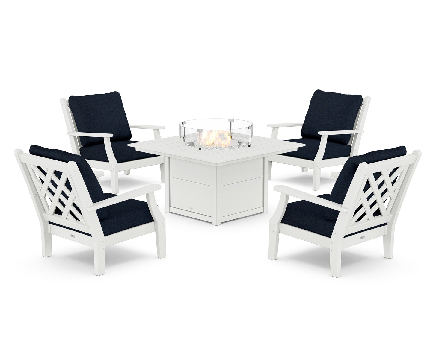 Wovendale 5-Piece Deep Seating Set with Fire Pit Table