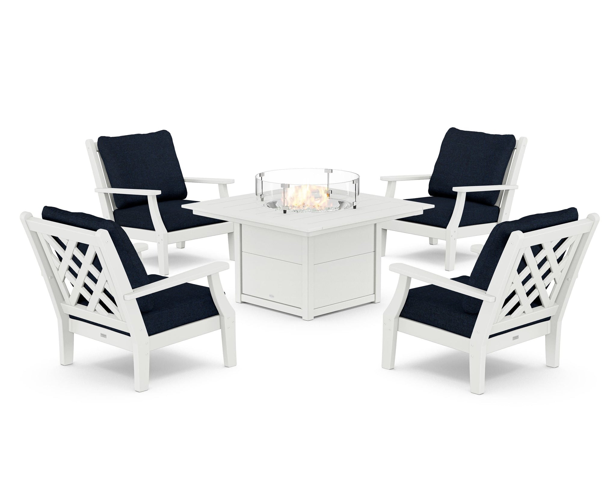 Wovendale 5-Piece Deep Seating Set with Fire Pit Table