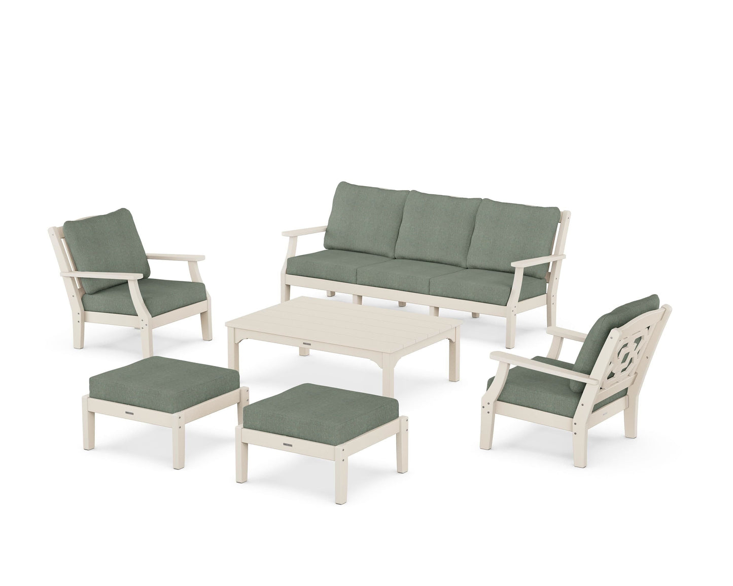 Chinoiserie 6-Piece Lounge Sofa Set
