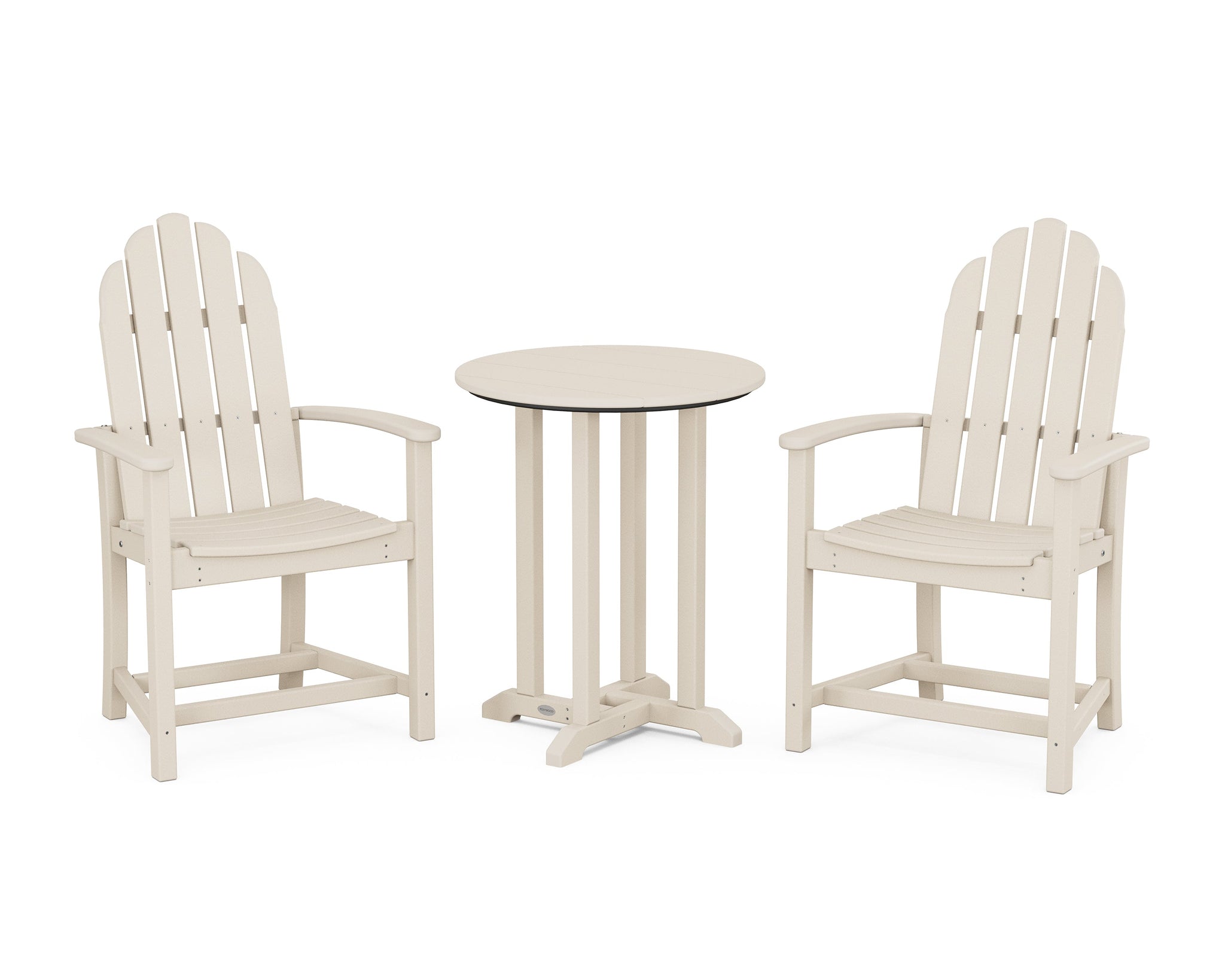 Classic Adirondack 3-Piece Round Bistro Dining Set