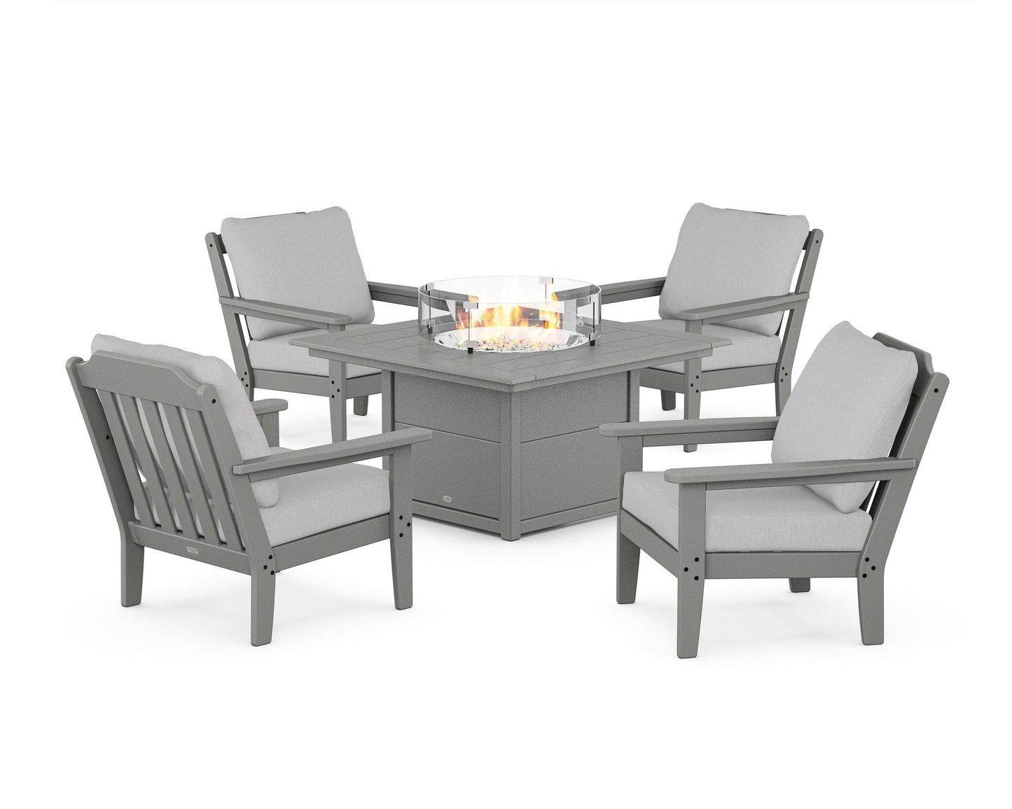 Cottage 5-Piece Deep Seating Set with Fire Pit Table