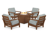 Harbour 5-Piece Conversation Set with Fire Pit Table