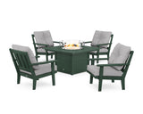 Oxford 5-Piece Deep Seating Set with Fire Pit Table